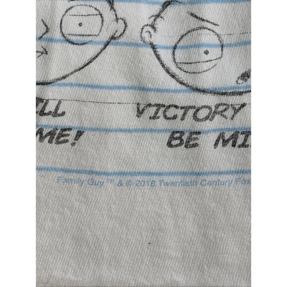 Family Guy Tee Cartoon TV Show Sketch Pad Math Homework Graphic Liquid Blue Sz L - Picture 4 of 14